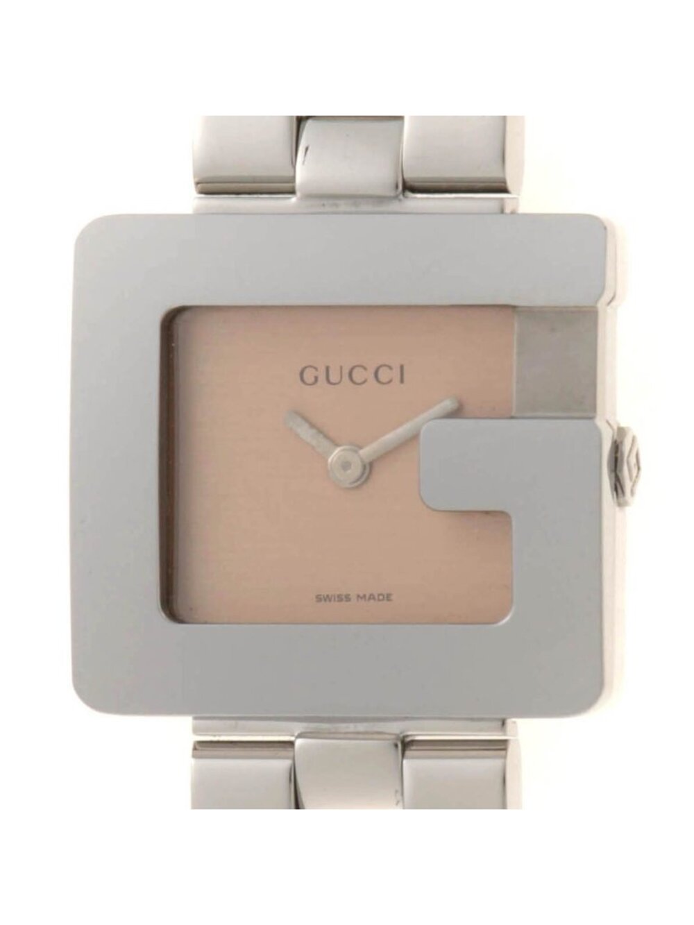 Gucci G Square Watch Stainless Steel Pink Dial Quartz
